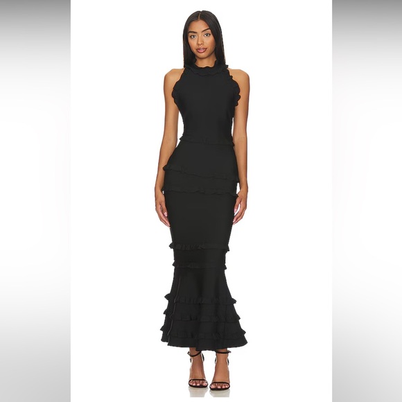 Elliatt Dresses & Skirts - Elliat Theatrical Gown in Black - halter neck, open back